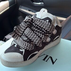 Lanvin Black and White Men's Sneakers